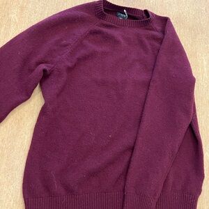 J. Crew Men's Deep Burgundy Crewneck Sweater